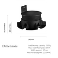 Builders Edge Minifoot Adjustable Pedestal Feet 25-40mm Black Plastic Decking Support