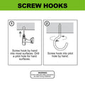 Everhang 19 x 3.3mm Zinc Plated Steel Round Hook 25 Pack