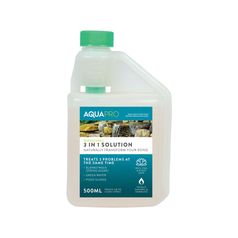 Aquapro 500ml Bionatural 3 In 1 Pond Solution