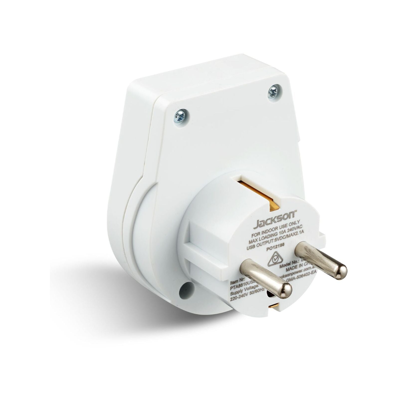 Jackson Europe, Bali & More Outbound Travel Adaptor PTA8810M - Single Outlet