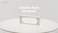 Deta 4 Outlet Mounting Block 26mm Polycarbonate Compact Design - SuperSaverAU - view 2