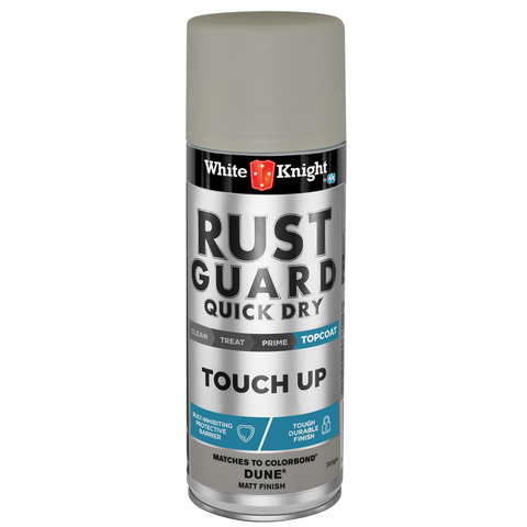 White Knight Rust Guard Touch Up Spray Paint 300g Dune Matt 0.3L - SuperSaverAU - view 1