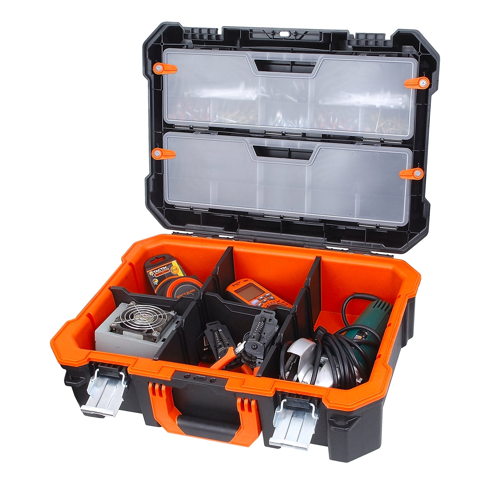 Tactix Technician Case Black/Orange Polypropylene