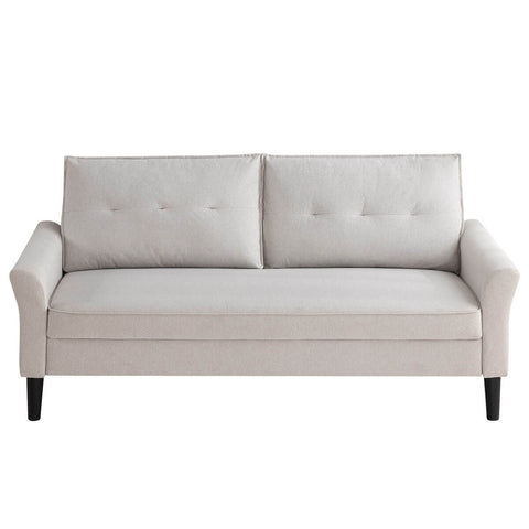 Zinus 3 seater sofa - light grey fabric with deep 50cm seat and high-density foam - AU-USSTD1ZC-74O