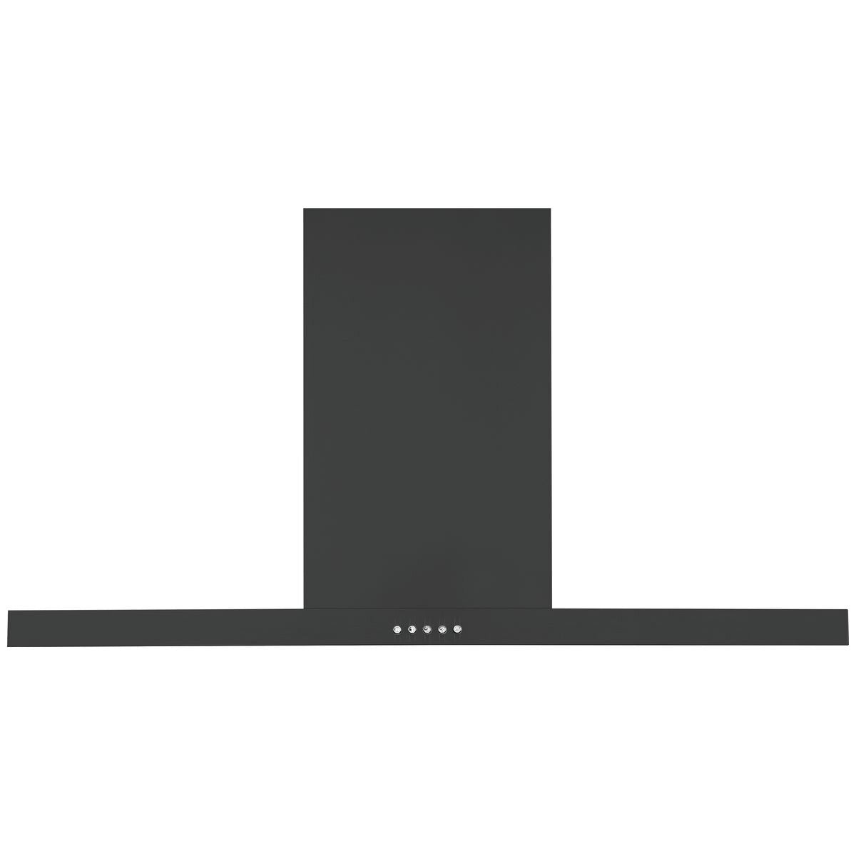 Haier 90cm black canopy rangehood - 700m³/h extraction, 3 fan speeds, dishwasher-safe mesh filters - HC90BLB1
