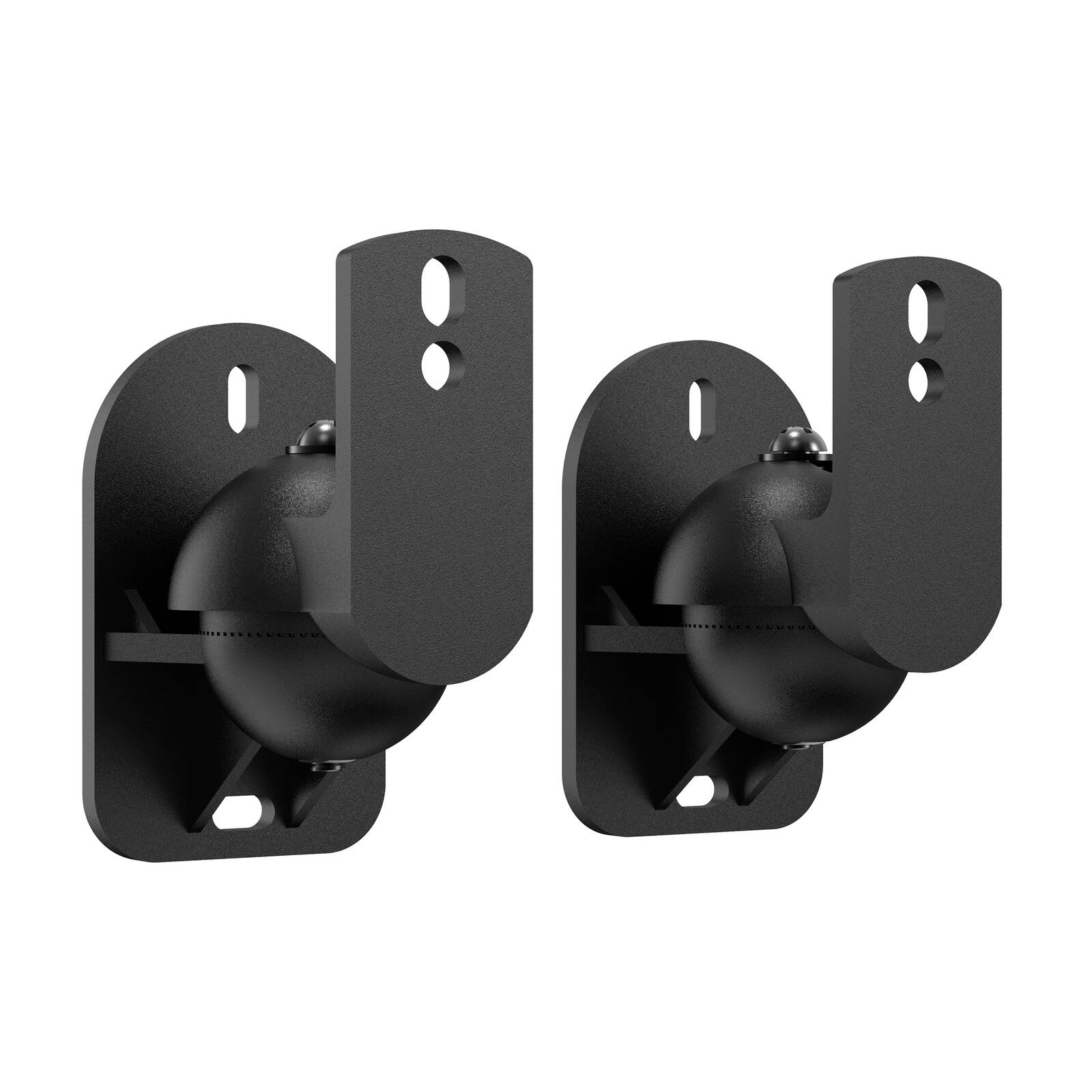 Practa Speaker Bracket PRSM2 2 Pack Black Nylon, Adjustable Tilt and Swivel Wall Mount