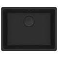 Franke Maris Single Bowl Flush Mount Sink with Extension Drainer - Matte Black Fragranite - MRG210-52MB-FPC