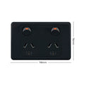DETA Black Double Power Point - Polycarbonate Indoor 10A 250V