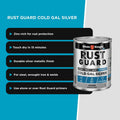 White Knight Rust Guard 1L Silver Cold Gal Solvent Primer Paint