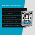 White Knight Rust Guard Cold Gal Silver Primer Paint 1L - Zinc-Rich Coating - Fast Drying - SuperSaverAU - view 5