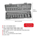 27 Piece Socket Wrench Tool Set, Metric 4 to 21 mm, Grey Case - view 3