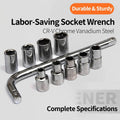 27 Piece Socket Wrench Tool Set, Metric 4 to 21 mm, Grey Case - view 4