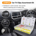 270 Piece U Clip Car Panel Fastener Set with Storage Case for Dashboard and Door Trim - view 4