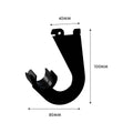 Flexi Storage Black Hanging Rod Bracket 2 Pack - 80mm x 100mm - Easy Install - SuperSaverAU - view 5