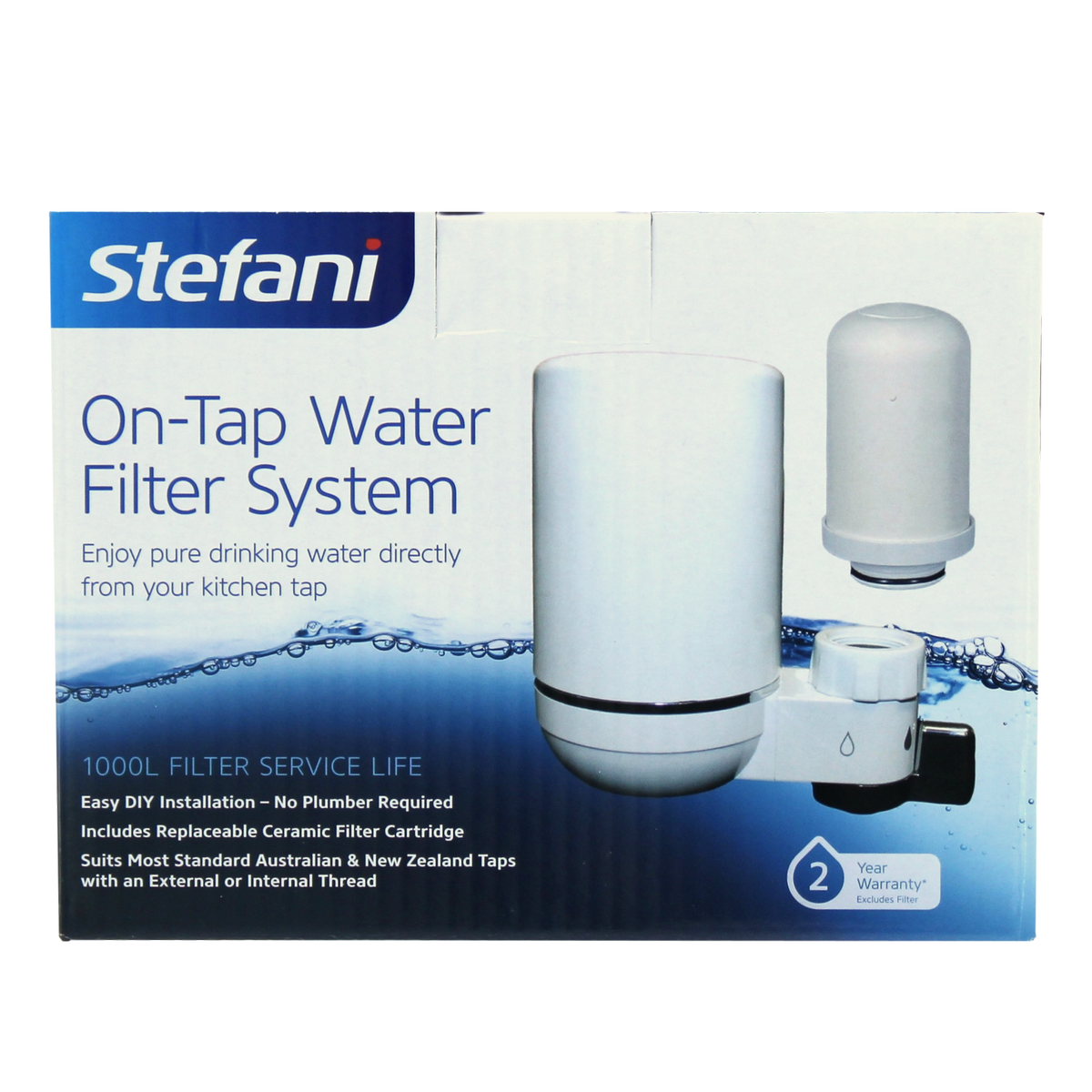 Stefani On Tap Ceramic Water Filter System - Lead Free - 160mm x 120mm x 85mm - White - Easy DIY Installation - Reduces Contaminants - SuperSaverAU - view 3