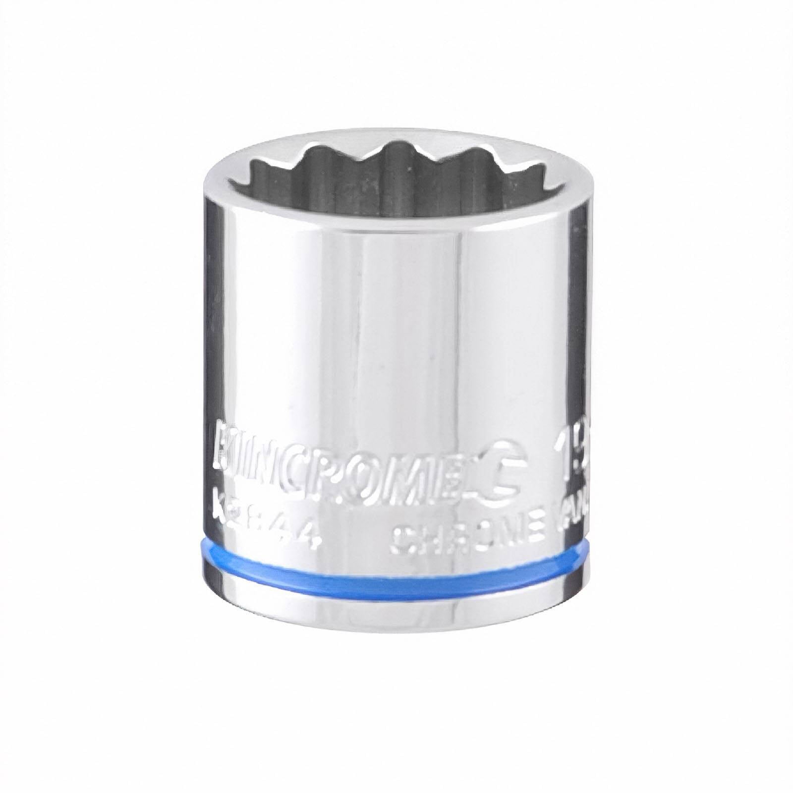 Kincrome 19mm 3/8" Drive Shallow Socket - 12 Point, Chrome Vanadium Steel