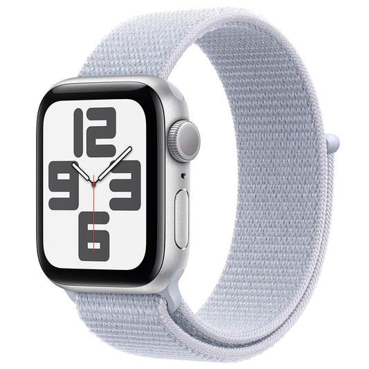Apple Watch SE GPS 44mm Silver Aluminium Case With Blue Cloud Sport Loop