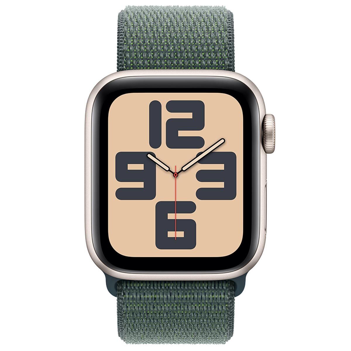 Apple Watch SE GPS 44mm Starlight Aluminium Case With Lake Green Sport Loop