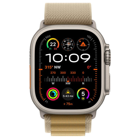 Apple Watch Ultra 2 GPS + Cellular 49mm Natural Titanium Case With Tan Alpine Loop Large - SuperSaverAU - view 2