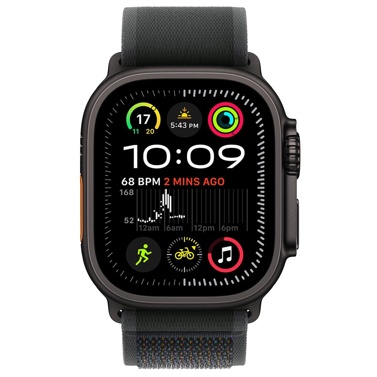 Apple Watch Ultra 2 GPS + Cellular 49mm Black Titanium Case With Black Trail Loop S/M - SuperSaverAU - view 2