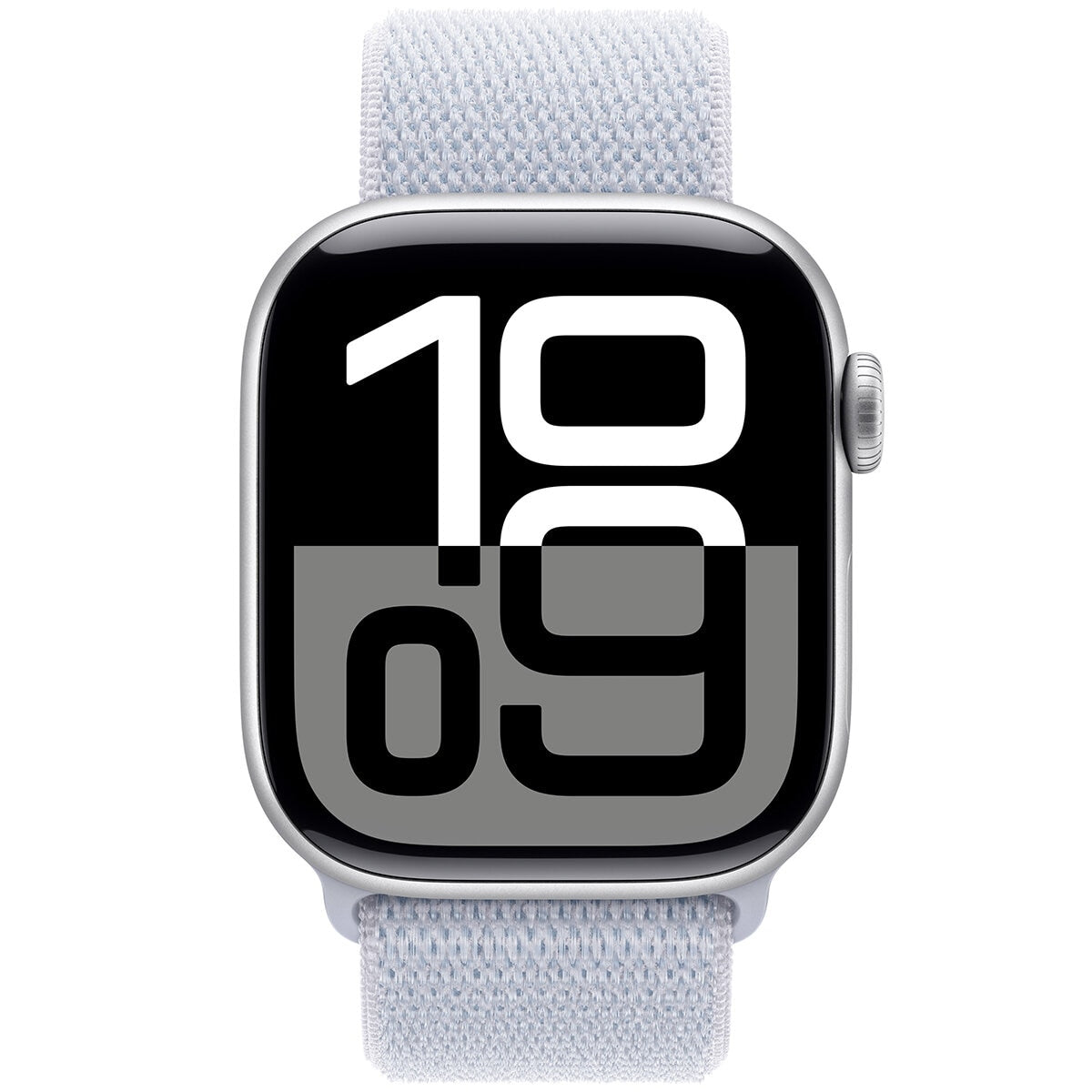 Apple Watch Series 10 GPS 46mm Silver Aluminium Case with Blue Cloud Sport Loop - SuperSaverAU - view 2