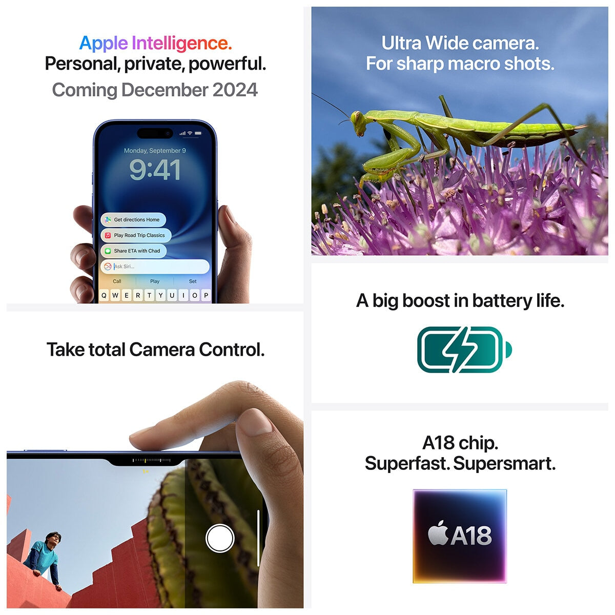 Apple iPhone 16 128GB Ultramarine - 6.1" Liquid Retina Display, A15 Bionic Chip, Dual-Camera System, 5G Connectivity