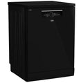 Beko 60cm Freestanding Dishwasher - 14 Place Settings, Black, Auto Program, Hygiene Intense - BDFB1430B
