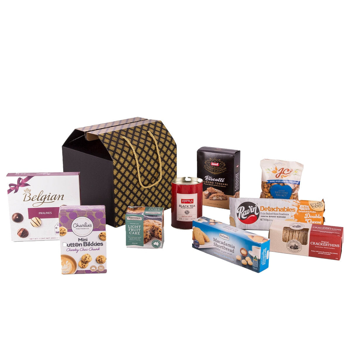 Interhamper Black & Gold Gift Box - SuperSaverAU - view 1