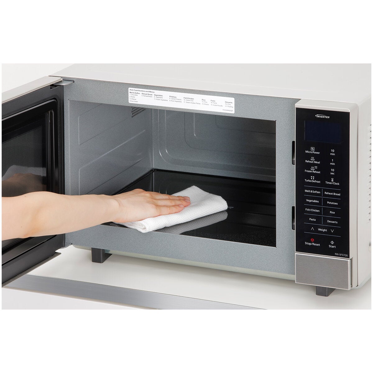 Turntable-Free 1000W Inverter Microwave with 27 Litre Flatbed Cavity from Panasonic NNSF57QSQPQ — image 7