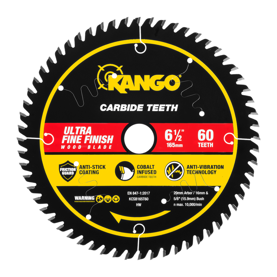Kango 165mm 60T Wood Circular Saw Blade - Clean Cuts - Durable Design - SuperSaverAU - view 1