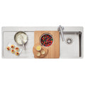 Oliveri Sonetto double bowl topmount sink with left-hand drainer - 304 stainless steel - SN1072