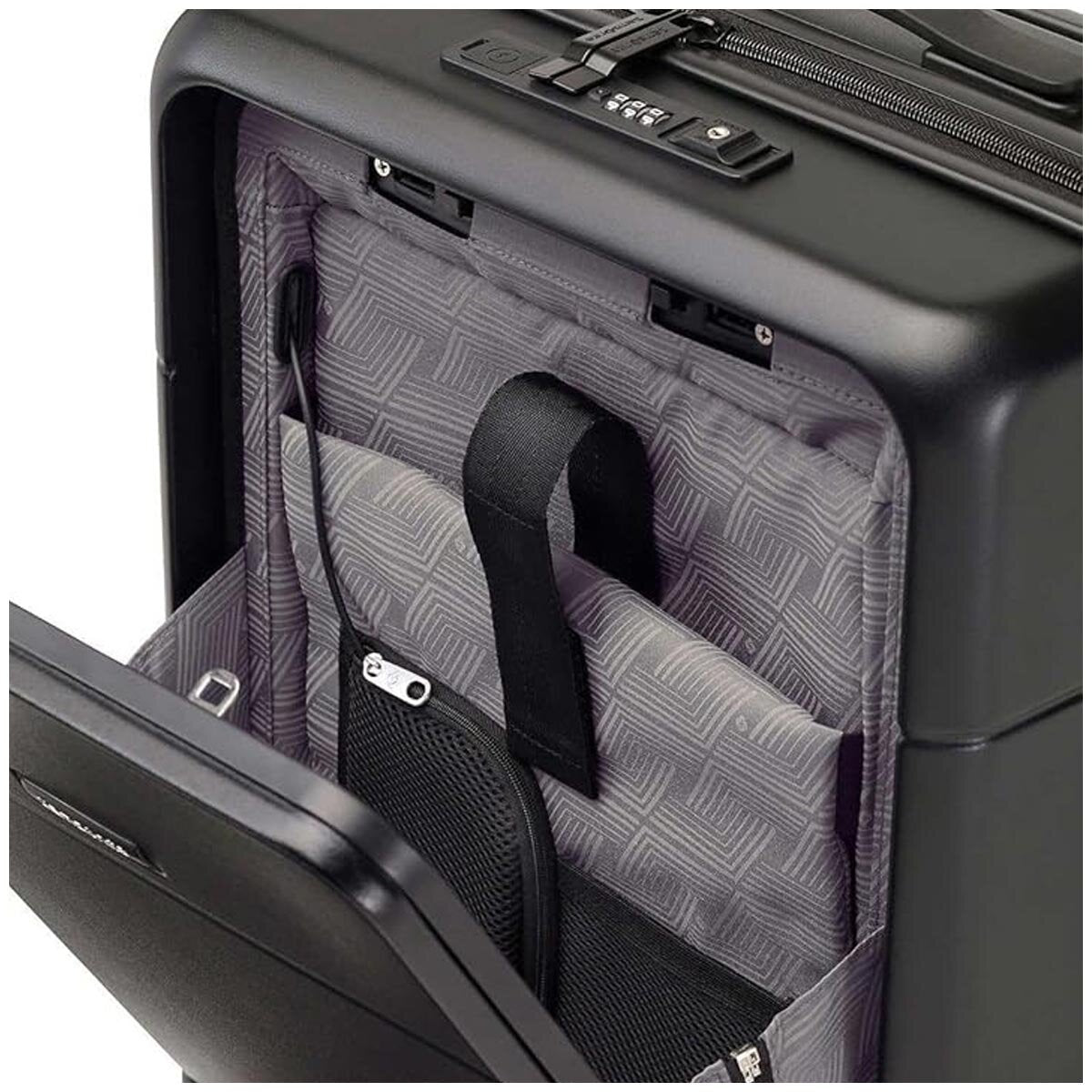 Samsonite Carry On Black with USB Port, TSA Lock, Dual Spinner Wheels, 3.5 kg - SuperSaverAU - view 3