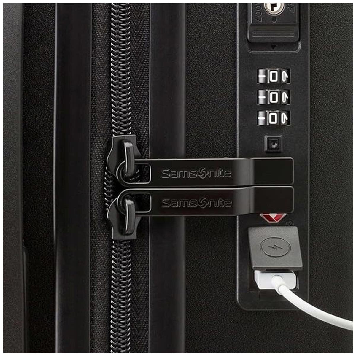 Samsonite Carry On Black with USB Port, TSA Lock, Dual Spinner Wheels, 3.5 kg - SuperSaverAU - view 4