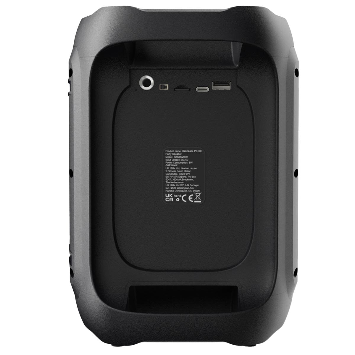 Majority PS100 Party Speaker 40W Bluetooth Karaoke And PA System Black MY-1000002979 - SuperSaverAU - view 6