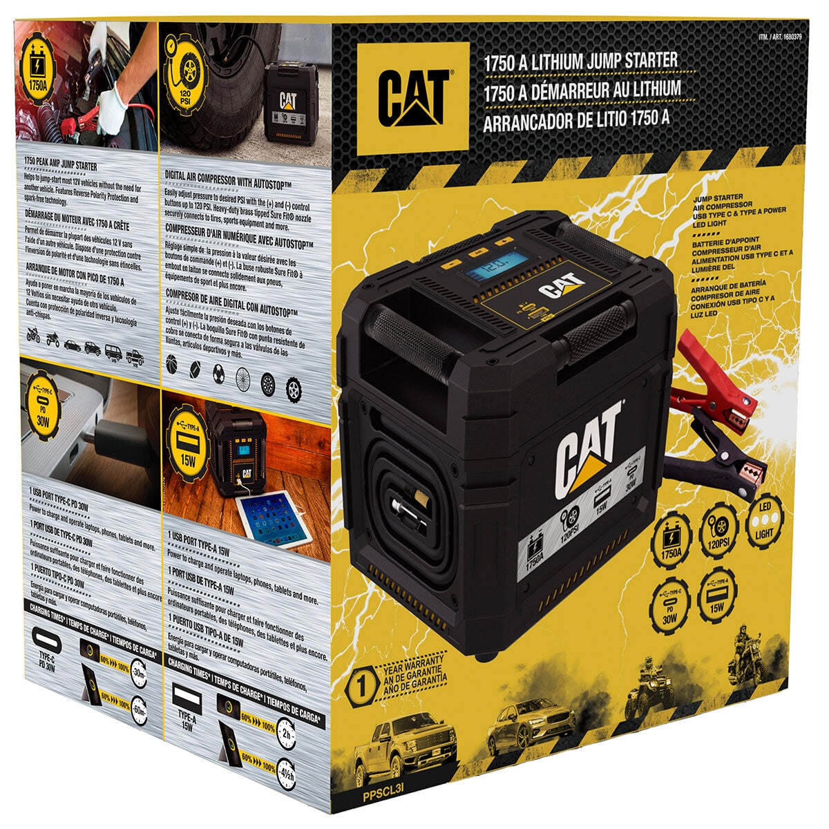 CAT Cube Lithium 4 In 1 Portable Jump Starter PPSCL3I - SuperSaverAU - view 8