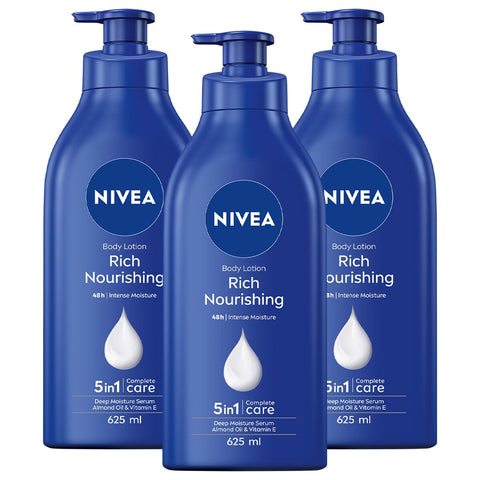 NIVEA Rich Nourishing Body Lotion 3 x 625ml - SuperSaverAU - view 2
