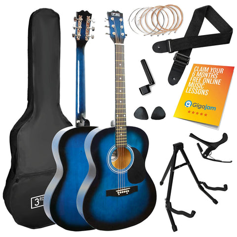 3rd Avenue Acoustic Guitar Premium Pack Blueburst NM-STX10ABBPK2 - SuperSaverAU - view 1