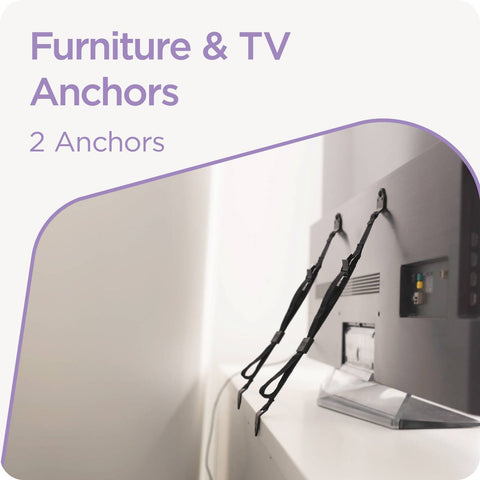 Perma Child Safety TV and Furniture Anchors 2 Pack - Adjustable 14.5cm to 90cm - Holds up to 100kg - SuperSaverAU - view 2