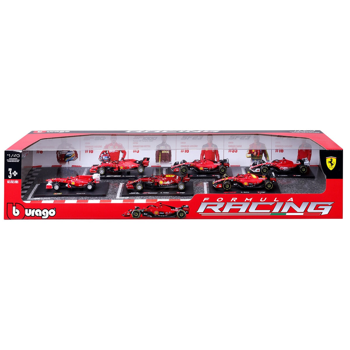 Maisto 1:43 Formula Racing Die Cast 6 Pack Ferrari - SuperSaverAU - view 3