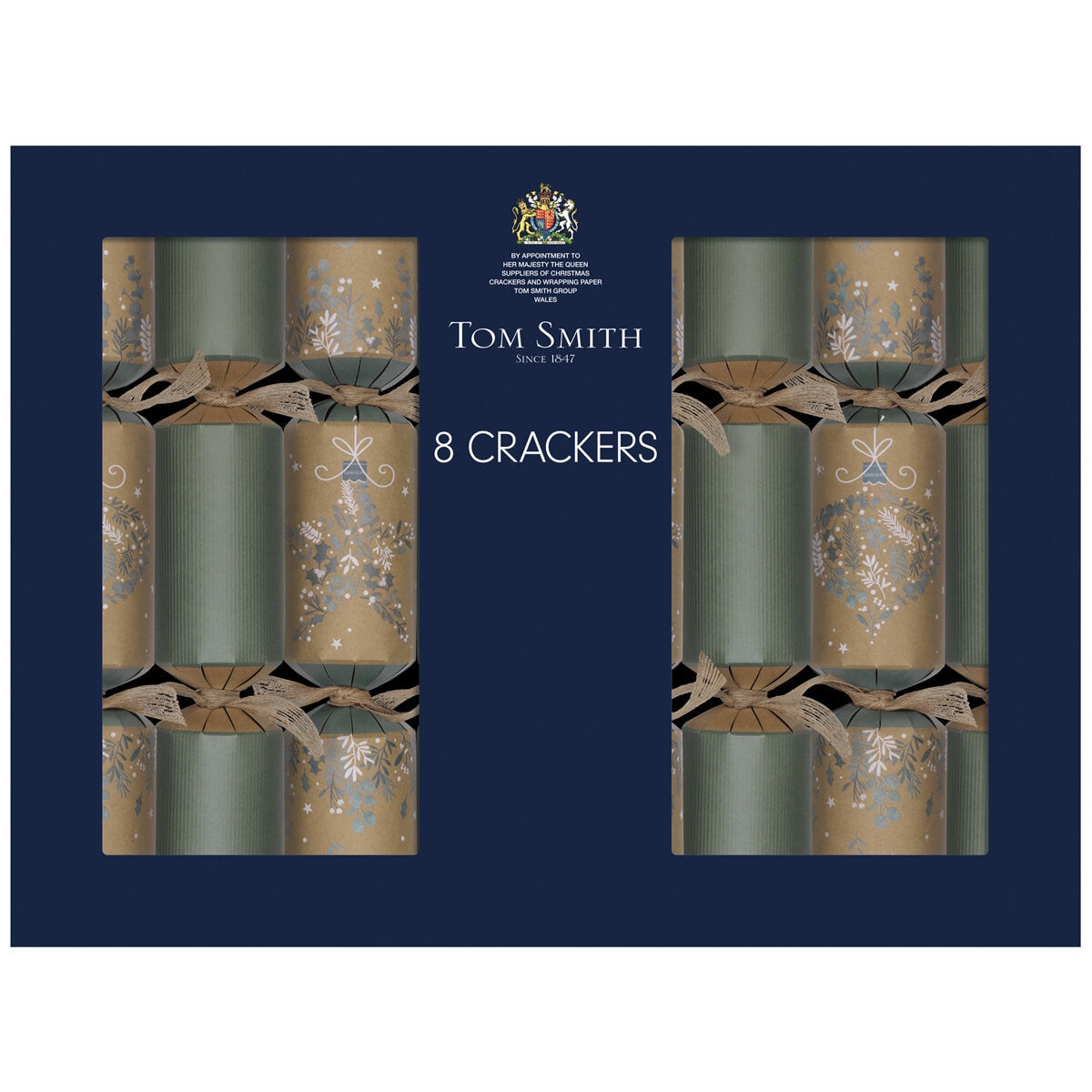 Tom Smith 8 Luxury Christmas Crackers Kraft