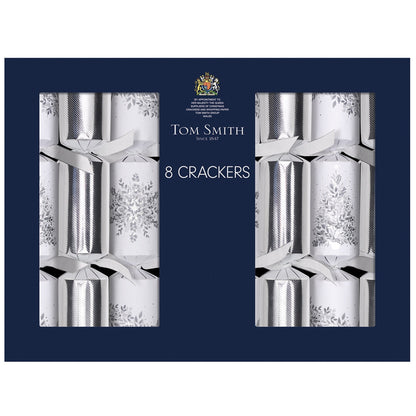 Tom Smith 8 Luxury Christmas Crackers Silver