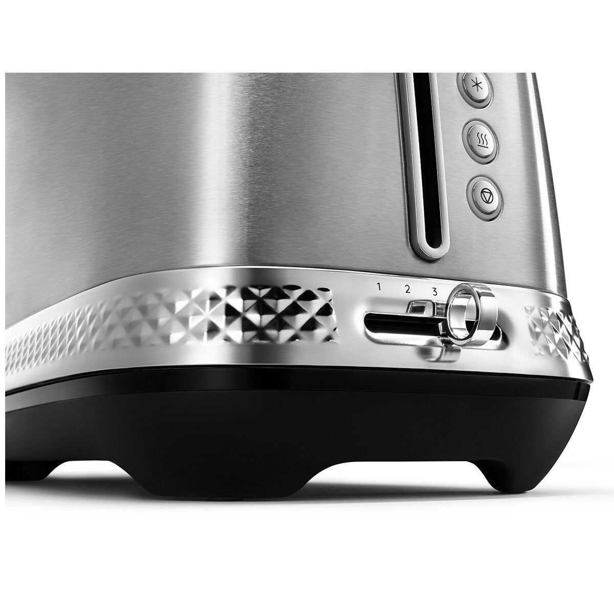 DeLonghi 2 Slice Long Slot Toaster - Silver Finish, Progressive Browning Control, Extra Lift - CTV3003M