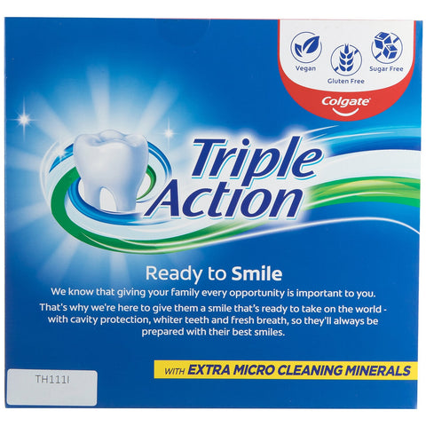 Colgate Triple Action Toothpaste 5 x 210g - SuperSaverAU - view 2