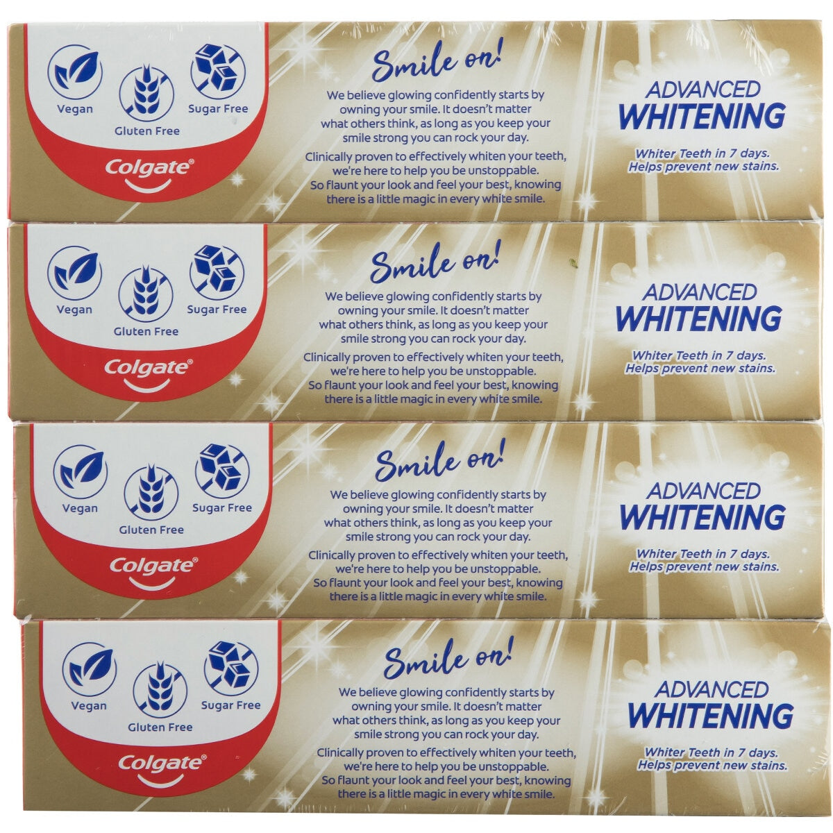 Colgate Advanced Whitening Tartar Control Toothpaste 4 x 200g - SuperSaverAU - view 2