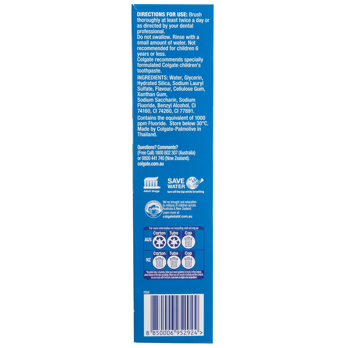 Colgate Triple Action Toothpaste 5 x 210g - SuperSaverAU - view 3