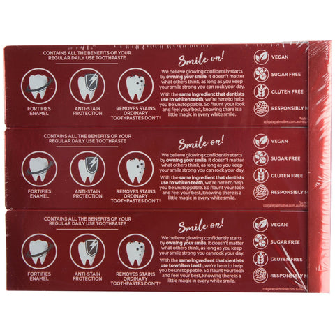 Colgate Optic White Fluoride Toothpaste Stain Fighter Enamel Care Gentle Mint 3 x 140g - SuperSaverAU - view 2