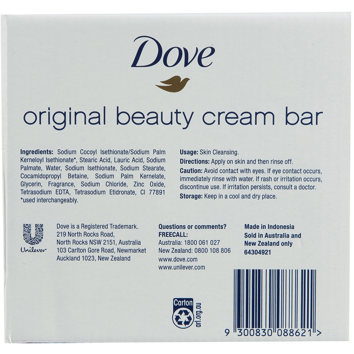 Dove Beauty Cream Bar Original Soap 16 x 135g - SuperSaverAU - view 4