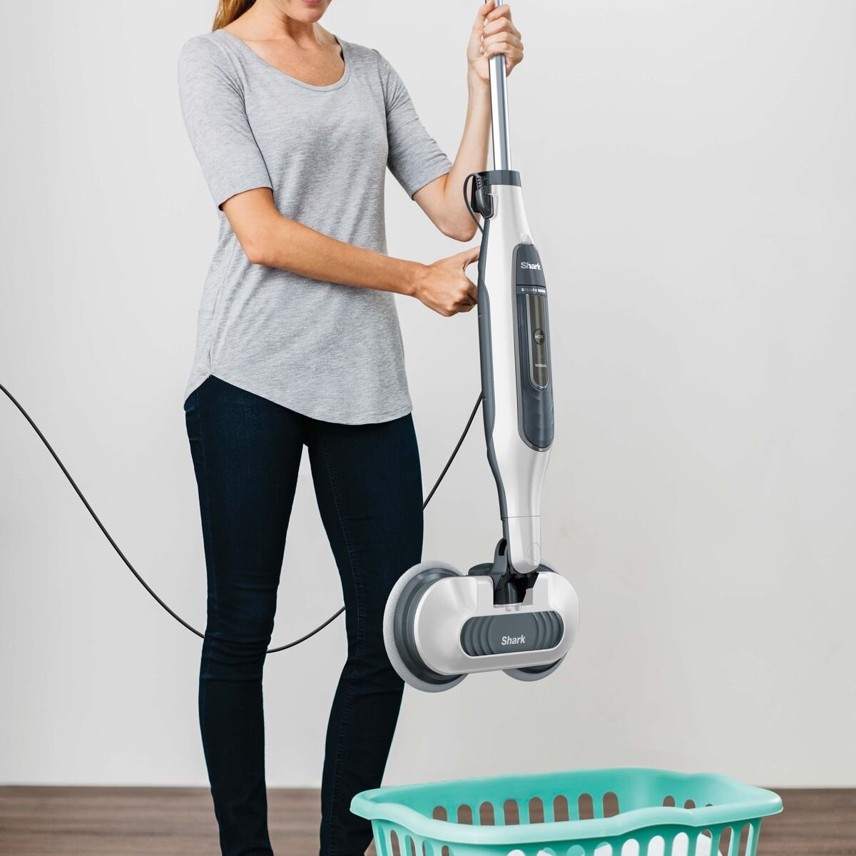 Shark steam and scrub mop - sonic scrubbing 150 times a minute, 3 steam settings, 1120W - S7001