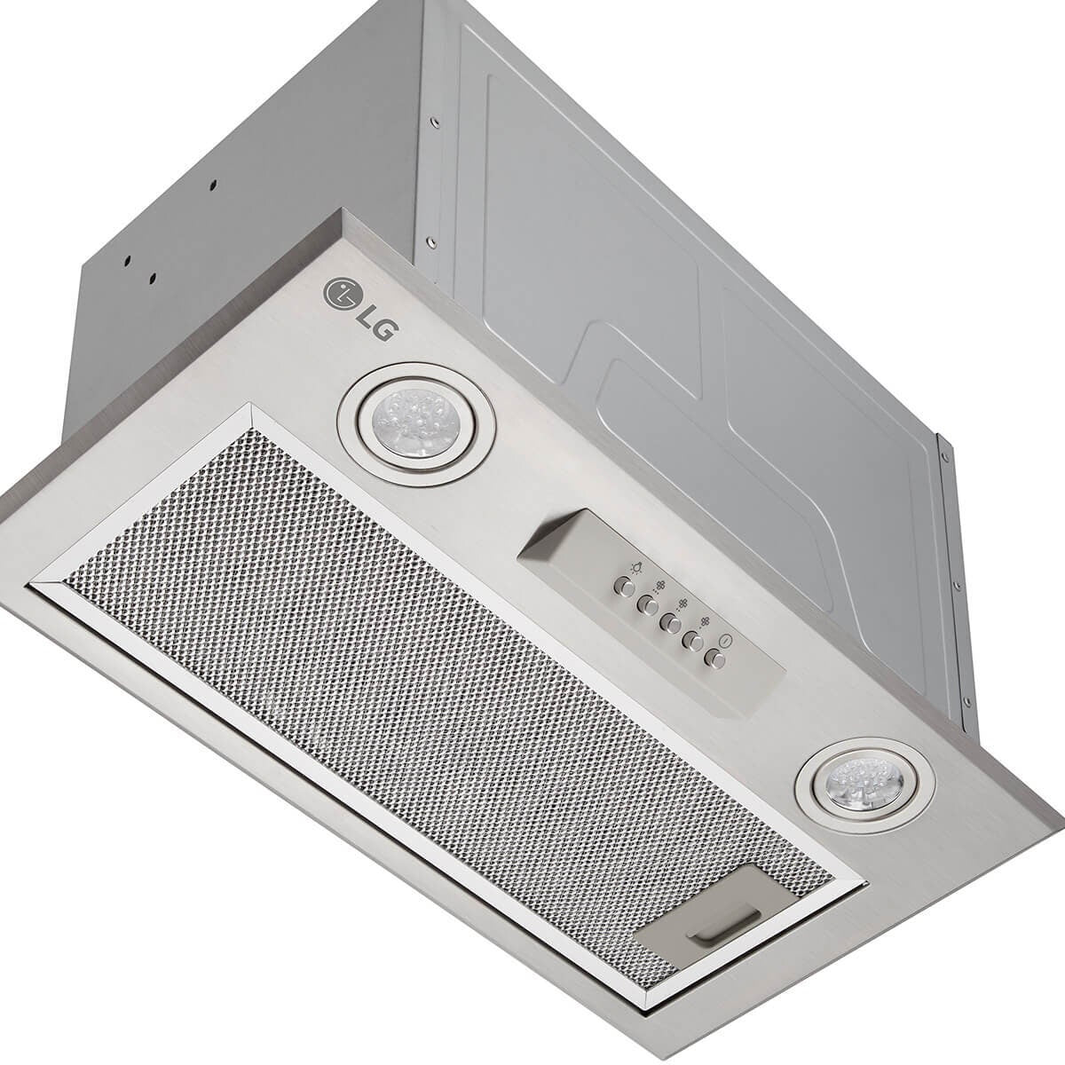 LG 52cm undermount rangehood - 610m³/h extraction, 3 fan speeds, LED lighting, stainless steel - BR605IU1S