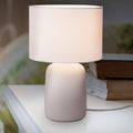 Verve Design Greta Table Lamp - Ceramic Base - White Fabric Shade - 260mm x 400mm - SuperSaverAU - view 1